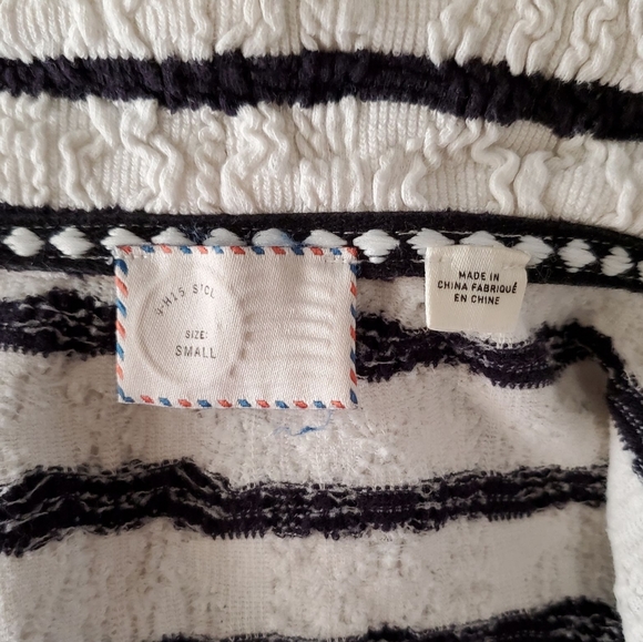 Anthropologie Striped Lace Long Cardigan Sz Small - Picture 7 of 10